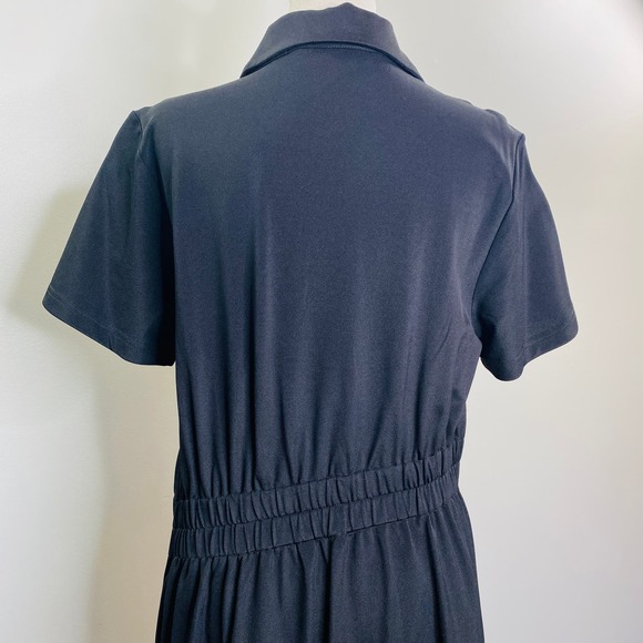 Marc by Marc Jacobs Asymmetrical Shirt Dress Women Large Ruched Casual Chic Luxe - Picture 9 of 11